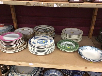 Lot 694 - Collection of 19th century and later dishes