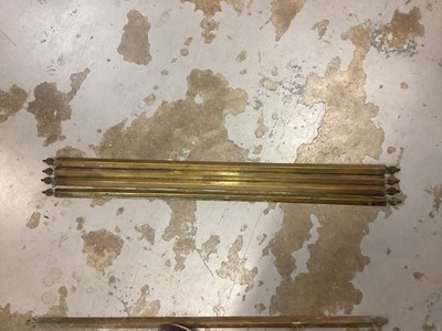 Lot 47 - Collection of brass stair rods with clips