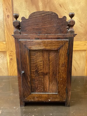 Lot 92 - Late 19th century oak cased mantel clock