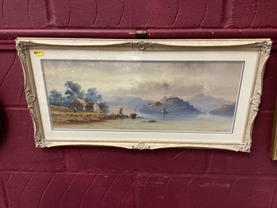 Lot 355 - Edwin Earp watercolour study of boats on a lake