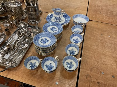 Lot 381 - Spode Camilla pattern blue and white teaset