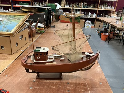 Lot 374 - Scratch built model of a shrimp boat