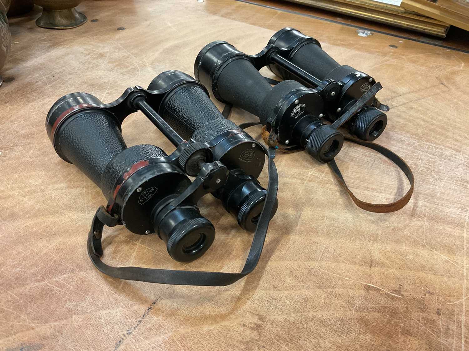 Lot 375 Two pairs of binoculars by Ross of London