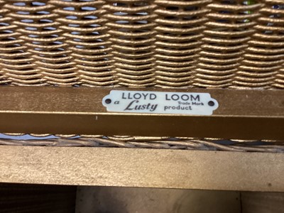 Lot 1169 - 1930s Lloyd Loom blanket box, ditto linen box and a 1930s loom linen box (3)