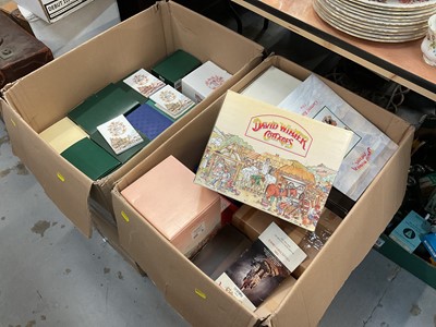 Lot 483 - Two large boxes containing an extensive collection of David Winter and Lilliput Lane cottages in original boxes.