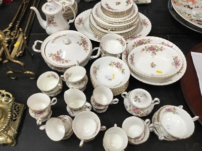 Lot 155 - Royal Albert Moss Rose pattern tea and dinner service (approximately 57 pieces).