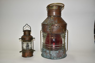 Lot 2410 - Large ships lantern and another smaller