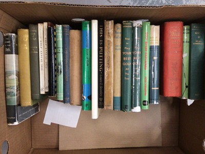 Lot 670 - Box of books relating to golf