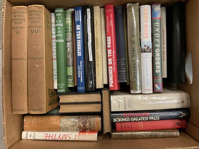 Lot 210 - Box of books relating to horse racing and other sports