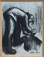 Lot 1247 - *Colin Moss (1914 - 2005), charcoal - a road...