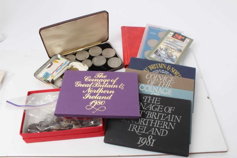 Lot 133 - World - Mixed coinage to include Royal Mint issued proof sets 1972, 1978, 1979, 1980, 1981 silver Three Pences x 15, Victoria issues & others (Qty)