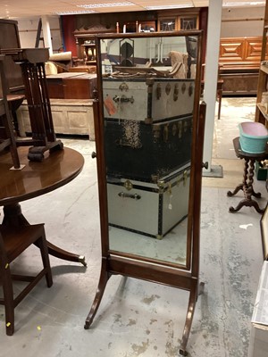 Lot 1074 - Georgian-style cheval mirror