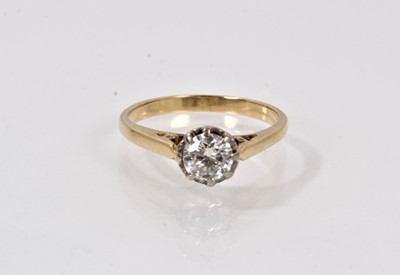 Lot 502 - Diamond single stone ring with a brilliant cut diamond estimated to weigh approximately 0.40cts in claw setting on 18ct gold shank