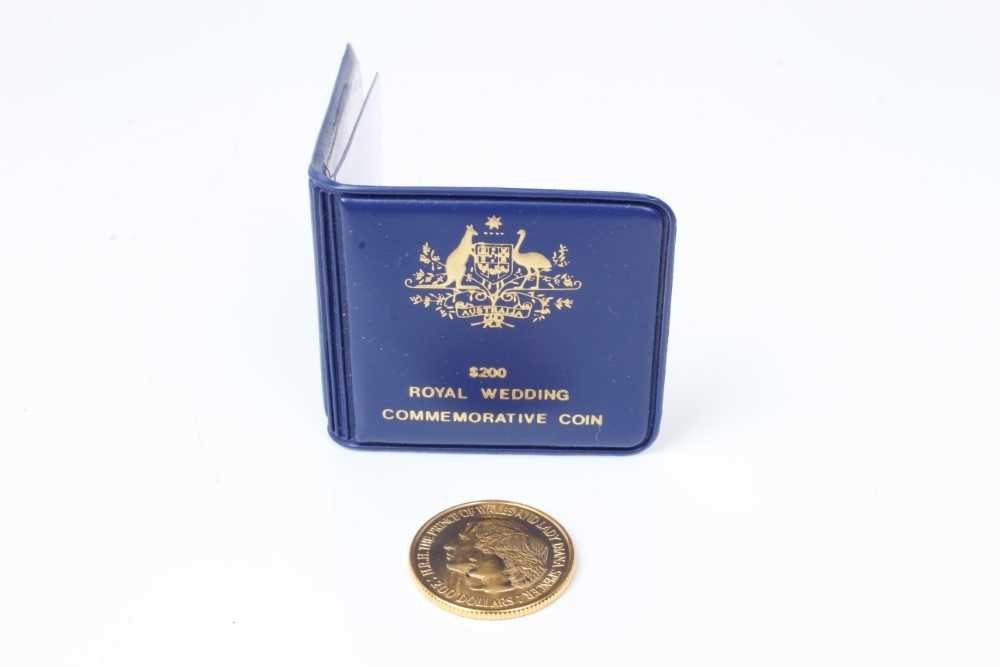 Lot 207 - Australia - Gold $200 coin commemorative 'The Royal Wedding on July 29, 1981' UNC