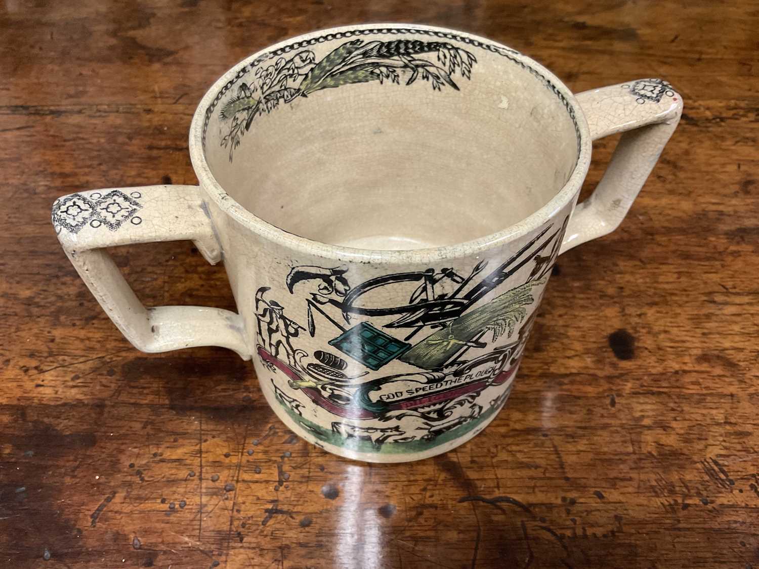 Lot 170 - Victorian God Speed the Plough loving cup