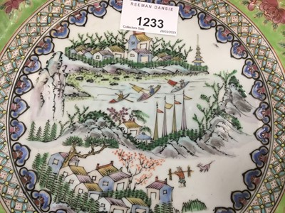 Lot 1233 - 19th century Chinese canton porcelain plate