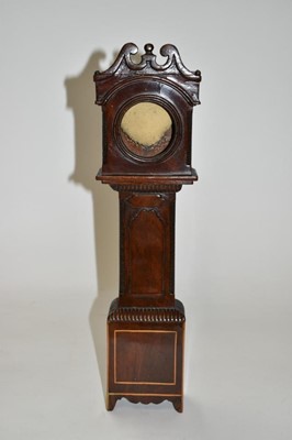 Lot 2431 - Edwardian mahogany watch stand in the form of a grandfather clock