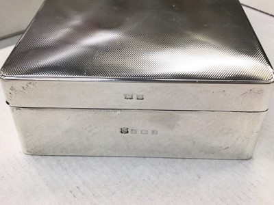 Lot 803 - Silver cigar box with engraved inspection for Pinner Hall Gold Club (Birmingham 1950)