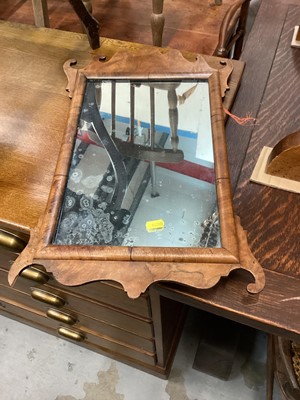 Lot 1058 - Georgian wall mirror, 51cm x 33cm, another similar together with a small swing mirror (3)