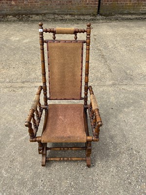 Lot 55 - Late 19th century American rocking chair