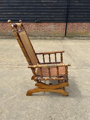 Lot 55 - Late 19th century American rocking chair