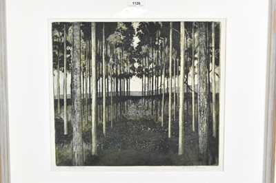 Lot 1126 - *Richard Bawden (b.1936) signed Artist’s Proof - Solitary Walk, 35cm x 40cm, mounted in glazed frame