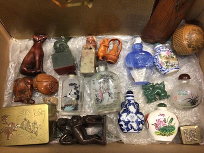 Lot 327 - Collection of Chinese snuff bottles, other Chinese and Japanese items