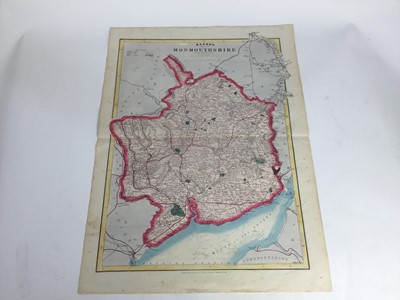 Lot 164 - Three antique hand coloured maps of Monmouthshire, published by Greenwood, Stockdale and Weller, unframed