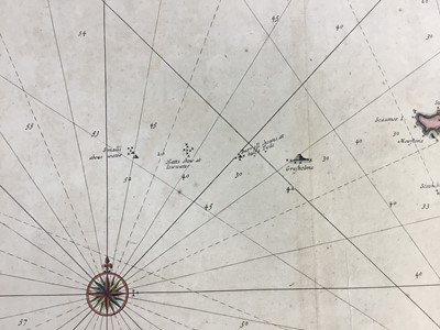 Lot 167 - Interesting 17th century map of South Wales: 'Milford Haven and Islands Adjacent by Captain G. Collins Hydrographer to their Majesties'