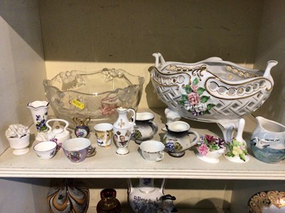 Lot 256 - Lot decorative china including Carlton Ware , glassware , ornaments and sundries