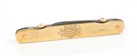 Lot 717 - Late Victorian gold (18ct) pocket penknife...