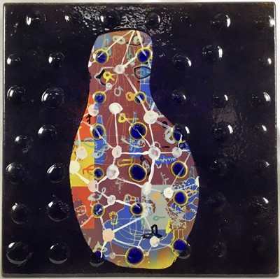 Lot 199 - Dale Devereux Barker, vitrous enamel on steel, 'Second Time Lucky', signed and titled verso, 30cm square