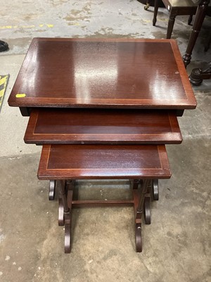 Lot 1084 - Mahogany nest of occasional tables