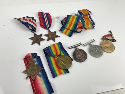 Lot 655 - First World War 1914 - 15 Star trio comprising 1914 - 15 Star named to 22265 DVR. A. A. Aitchison. R.F.A. together with War and Victory