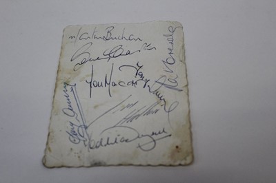 Lot 1471 - Eight Manchester United autographs including Bobby Charlton