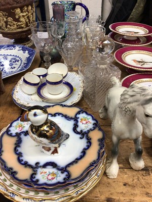 Lot 23 - Group of china and glass, including a Royal Crown Derby puffin