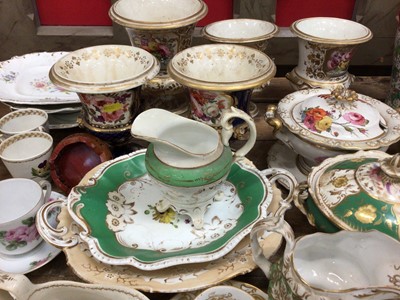 Lot 25 - Good collection of Regency ceramics, including vases and teawares