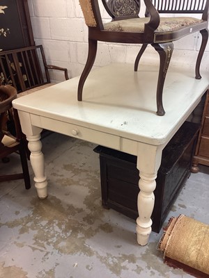 Lot 1094 - Victorian painted pine kitchen table