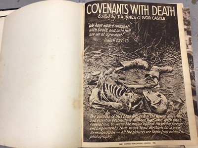 Lot 346 - Two WWI Daily Express publications- T.A Innes and Ivor Castle 'Covenants with Death', 1934, depicting the horrors of WWI, together with Laurence Stallings 'The First World War A Photgoraphic Histor...