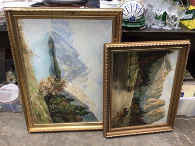 Lot 529 - Two oil paintings, landscapes