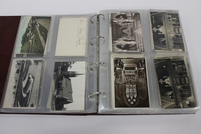 Lot 1416 - Postcards Collection of Felixstowe in two albums including real photographic, topography, views, beach scenes, the pier and other landmarks, some early