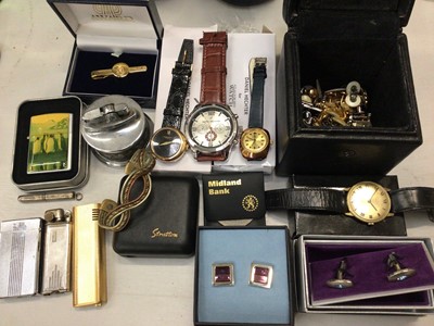 Lot 804 - Various cufflinks, wristwatches, lighters and other items