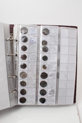 Lot 196 - Ancients - An album containing a comprehensive collection of Greek and Roman coinage with descriptions, an ideal collection for beginners in numismatics (Qty)
