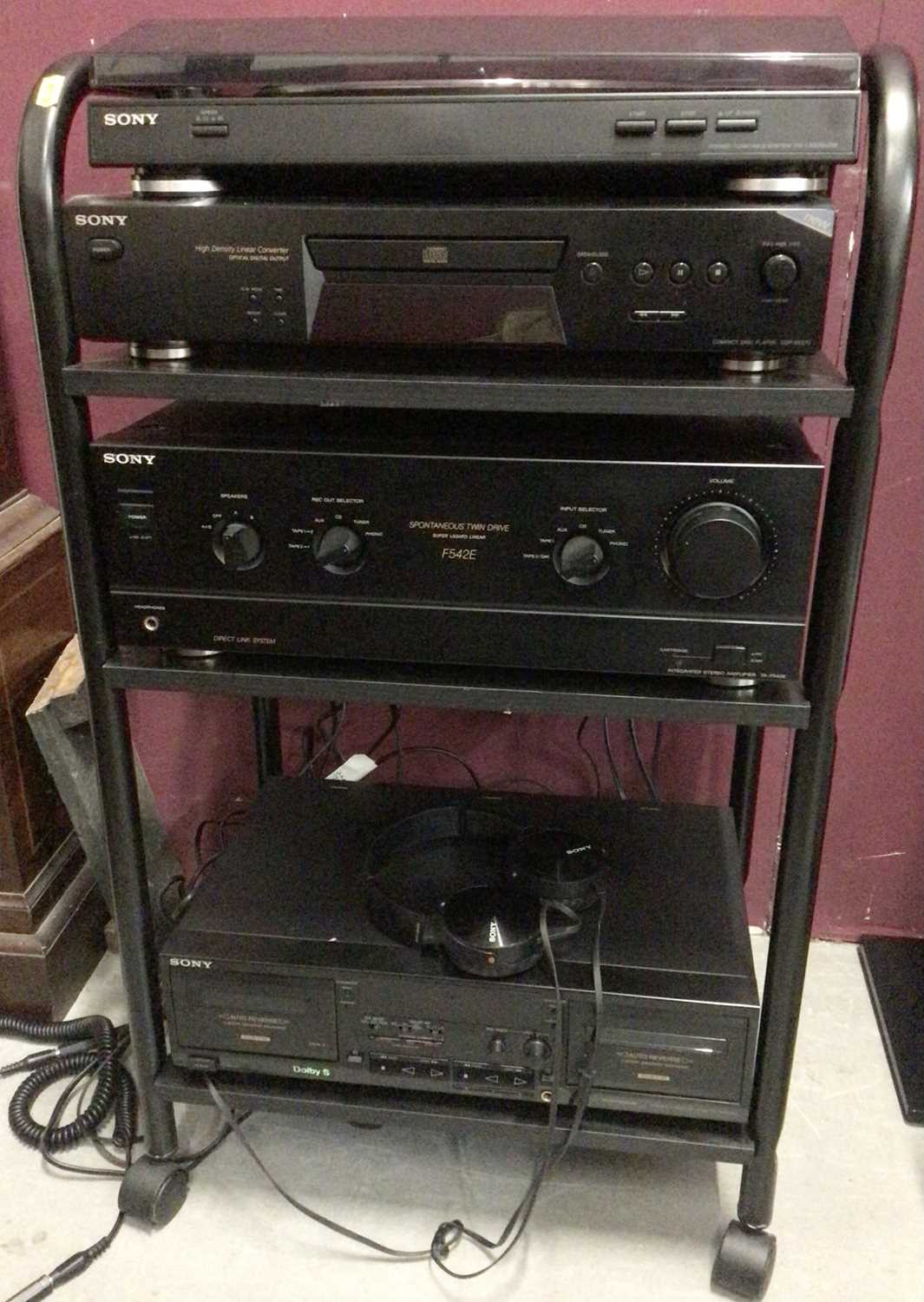 Lot 336 - Sony stack stereo system including a stereo