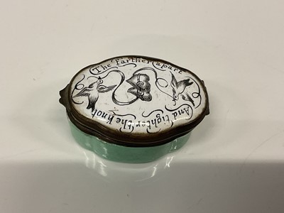 Lot 2500 - 18th century enamel patchbox