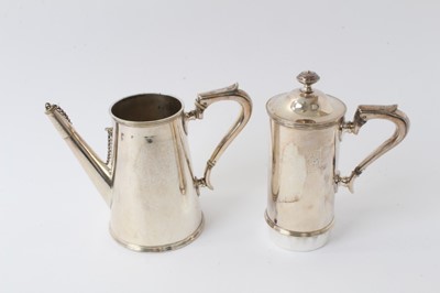 Lot 238 - Unusual Early 20th century silver plated coffee cafetière.