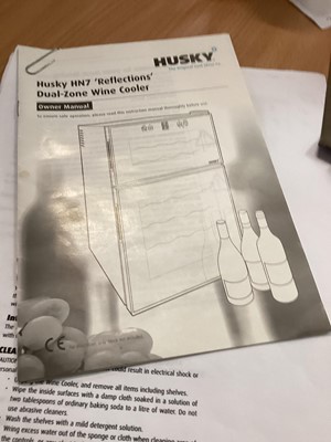 Lot 1 - Husky HN7 ‘Reflective’ Dual-Zone Wine Cooler