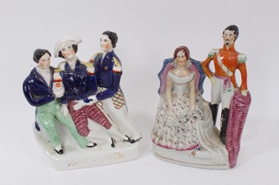 Lot 19 - Group of Staffordshire pottery