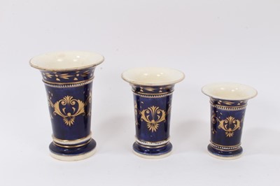 Lot 18 - Trio of Derby vases