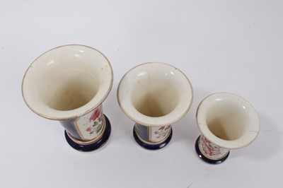 Lot 18 - Trio of Derby vases